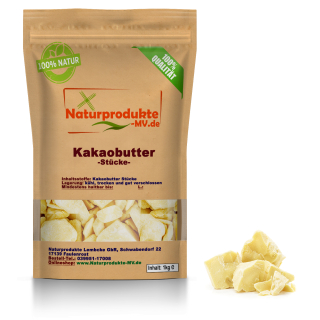 Kakaobutter Stücke (1kg) Kakao Butter Chunks Nibs Theobroma cacao kaltgepresst